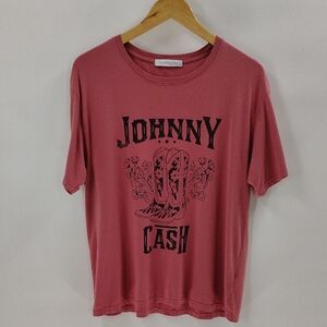 Daydreamer Johnny Cash Tee Size Large Short Sleeve Cotton Blend
